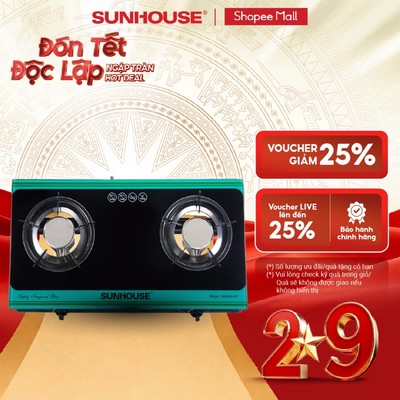 Bếp gas dương hồng ngoại SUNHOUSE SHB004MT - Hệ thống đánh lửa Magneto - Không bị tạt lửa khi nấu - Hàng chính hãng