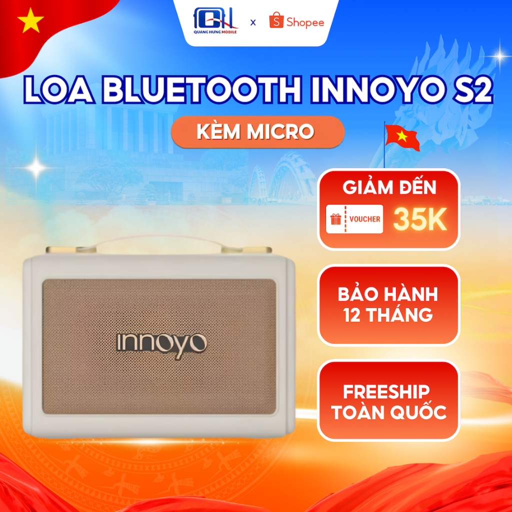 Loa Bluetooth Innoyo S2 Tích Hợp Micro - Hàng Chính Hãng