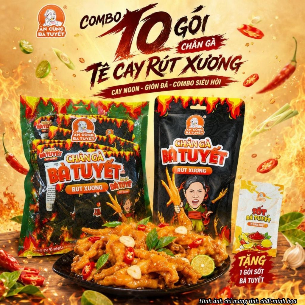 Combo 10 chân gà bà tuyết - ăn cùng bà tuyết m120