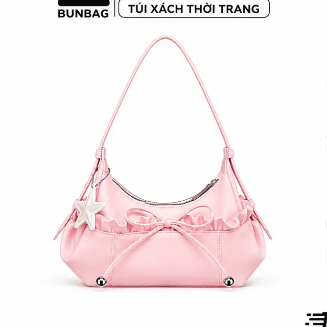 Túi Xách Nữ Baguette DaKèm Charm Sao Kẹp Nách Đeo Vai Hàn Quốc Thời Trang Cao Cấp[BUNBAG STORE]