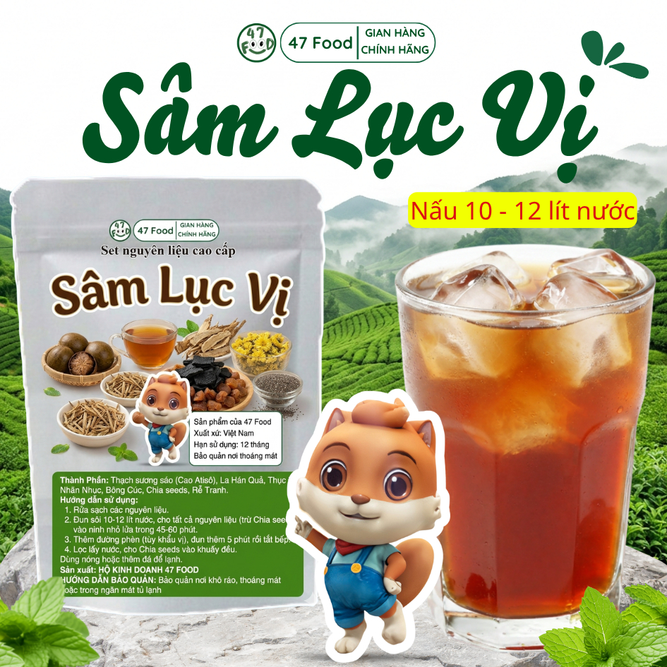 Sâm Lục Vị 7 Vị   nâu 10-12 Lit 47Food