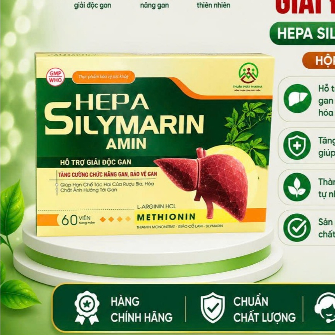Hỗ trợ giải độc gan Hepa Silymarin Amin TH Pharma (H/60v)