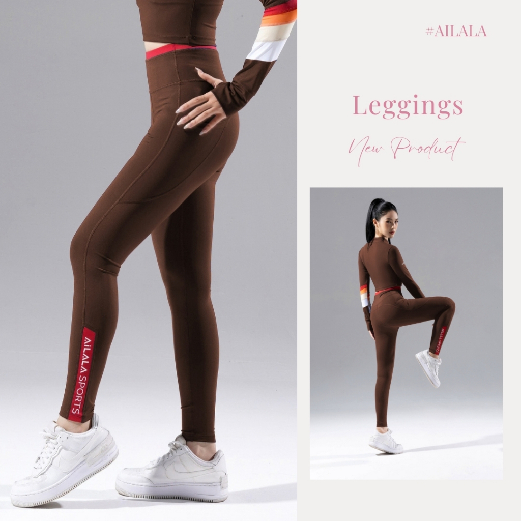 AiLALA LUX04 Legging Nữ Cạp Cao Co Giãn 4 Chiều, Quần Yoga Gym Pilates Có Túi, Size S-XL