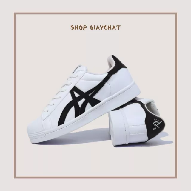 Giày Thể Thao HG TTANGEL, Giày Sneaker Trắng Đen Cổ Thấp Full Box Bill || AG03 Shell trắng