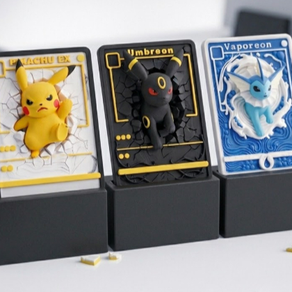Bộ Sưu Tập Thẻ Bài Pokémon 3D Nổi Trưng Bày - Mô Hình Thẻ Bài Pokémon Nghệ Thuật