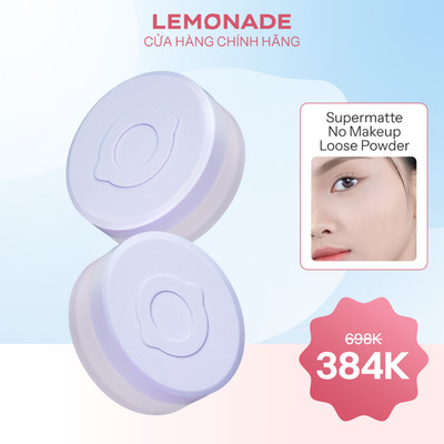 Combo 2 phấn phủ mỏng nhẹ kiềm dầu thuần chay chống nắng Supermatte No Makeup Loose Powder 9g