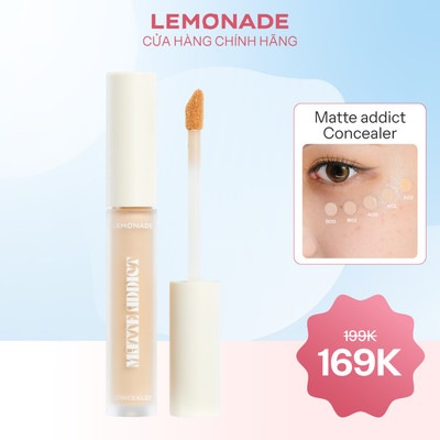 Kem che khuyết điểm kiềm dầu bền màu Lemonade Matte Addict Concealer 3g