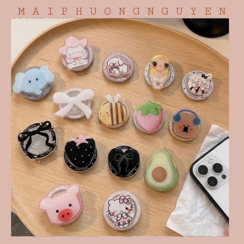 POPSOCKET MAGSAFE nhiều mẫu NGỘ NGĨNH, cute cho các dòng ốp lưng điện thoại