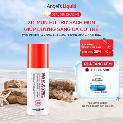Xịt Giảm Mụn Lưng Sáng Da Cơ Thể Angel's Liquid Glutathione+ Spot Care Body Mist 150ml