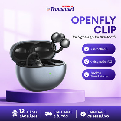 [MỚI] Tai Nghe Bluetooth Tronsmart OPENFLY CLIP | Bluetooth 6.0 | Playtime Đến 6H Liên Tục | Bảo Hành 12 Tháng