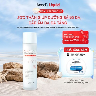 Nước Thần Dưỡng Trắng Da Cân Bằng Độ Ẩm Angel's Liquid Tone Up Whitening Program Glutathione Treatment Essence 150ml