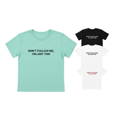 TUBYCATU Áo Thun Unisex In Chữ DON'T FOLLOW ME Tee Cotton Form Regular Basic