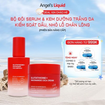 [Premium] Bộ Đôi Serum & Kem Dưỡng Làm Trắng, Kiểm Soát Dầu Angel's Liquid Glutathione +Niacinamide +Arbutin CICA