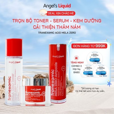 Bộ Sản Phẩm Toner - Serum - Kem Dưỡng Cải Thiện Thâm Nám Angel's Liquid Tranexamic Acid Mela Zero