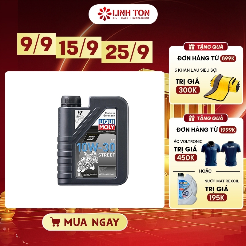 Nhớt tổng hợp Liqui Moly Motorbike Street 4T 10W30