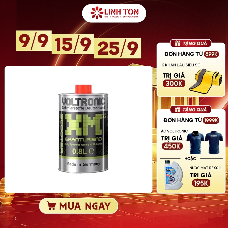Nhớt biến thiên cao cấp tay ga VOLTRONIC XM Scooter Granturismo 4T 800mL
