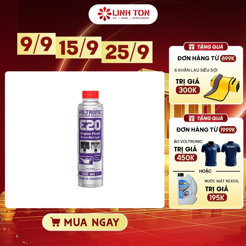 Phụ gia vệ sinh súc rửa động cơ Voltronic E20 Engine Flush