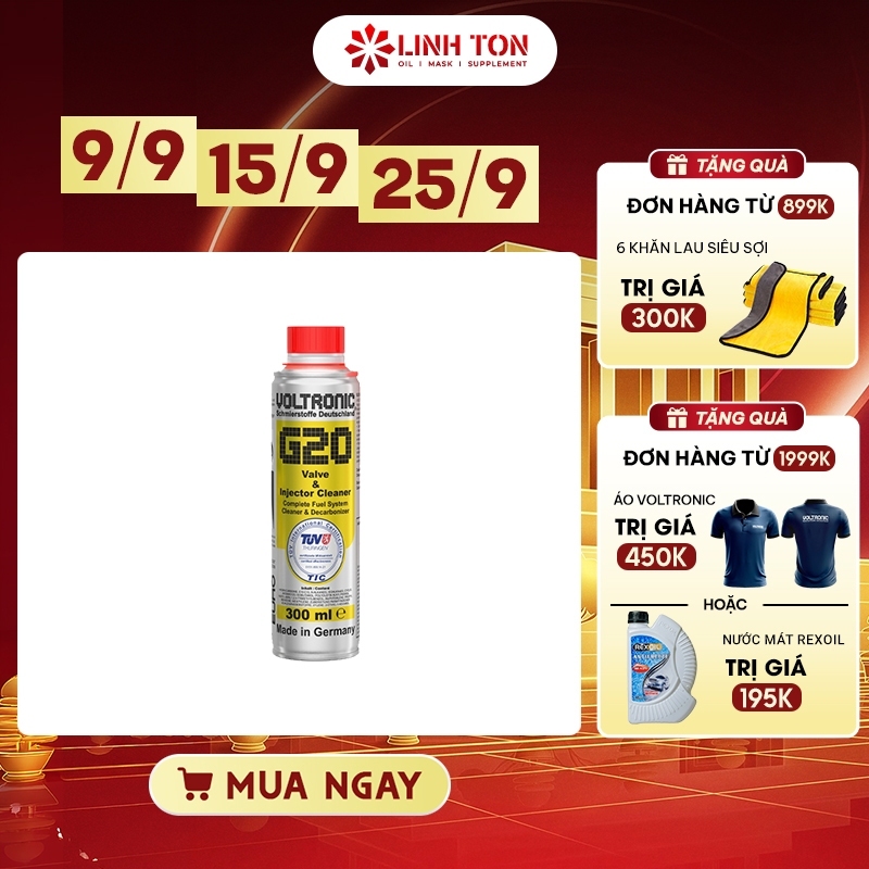 Phụ gia vệ sinh hệ thống xăng Voltronic G20 Valve and Injector Cleaner
