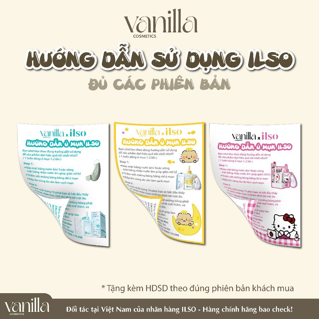 Hướng dẫn sử dụng Vanilla Cosmetics