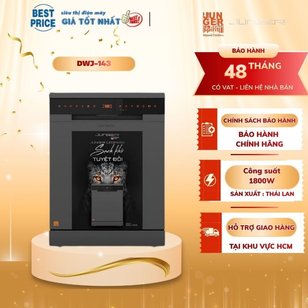 DWJ-143 - Máy rửa chén độc lập Junger Leopard DWJ-143