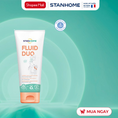 Kem dưỡng ẩm cho viêm da cơ địa, da khô Stanhome FLuid Duo từ thiên nhiên, giảm kích ứng, ngứa, làm dịu da 250ml