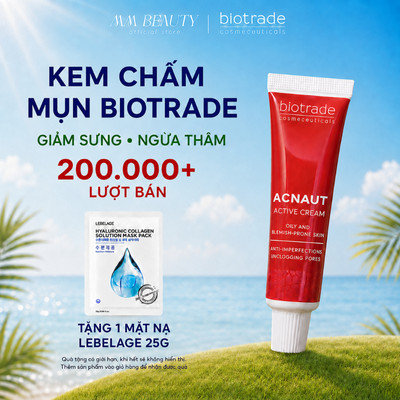 Kem Chấm Mụn Hoạt Tính Biotrade Acnaut Active Cream 5ml Hỗ Trợ Giảm Mụn Mờ Thâm