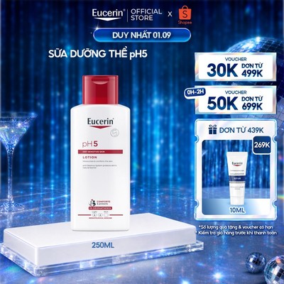 Sữa dưỡng thể cho da khô nhạy cảm Eucerin pH5 Lotion 250ml | Skincare