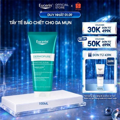 Gel tẩy tế bào da chết Eucerin® DermoPure Clinical Purifying Scrub 100ml  | Skincare