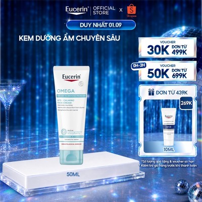 Kem dưỡng ẩm chuyên sâu, tái tạo da nhạy cảm Eucerin Ato - Calming Face Cream 50ml| Kem dưỡng ẩm | Da kích ứng |Skincare
