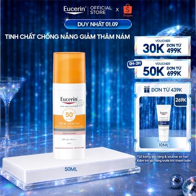 Tinh chất chống nắng giảm thâm nám Eucerin Spotless Brightening Serum SPF50+ 50ml | Skincare