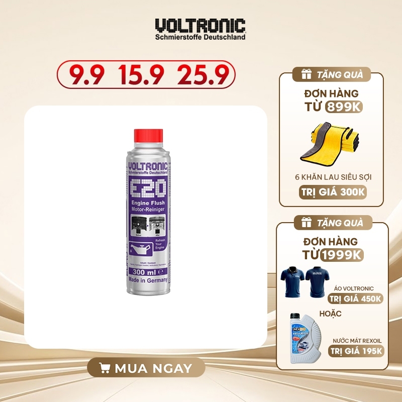 PHỤ GIA VỆ SINH SÚC RỬA ĐỘNG CƠ NHẬP KHẨU ĐỨC VOLTRONIC E20 ENGINE FLUSH