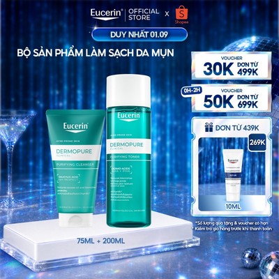 Bộ sản phẩm làm sạch da mụn DermoPure Clinical Purifying Cleanser 75ml & Clinical Purifying Toner 200ml