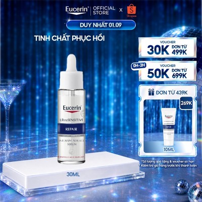 Tinh chất phục hồi & tái tạo da nhạy cảm Eucerin UltraSENSITIVE Repair Serum 30ml | Skincare