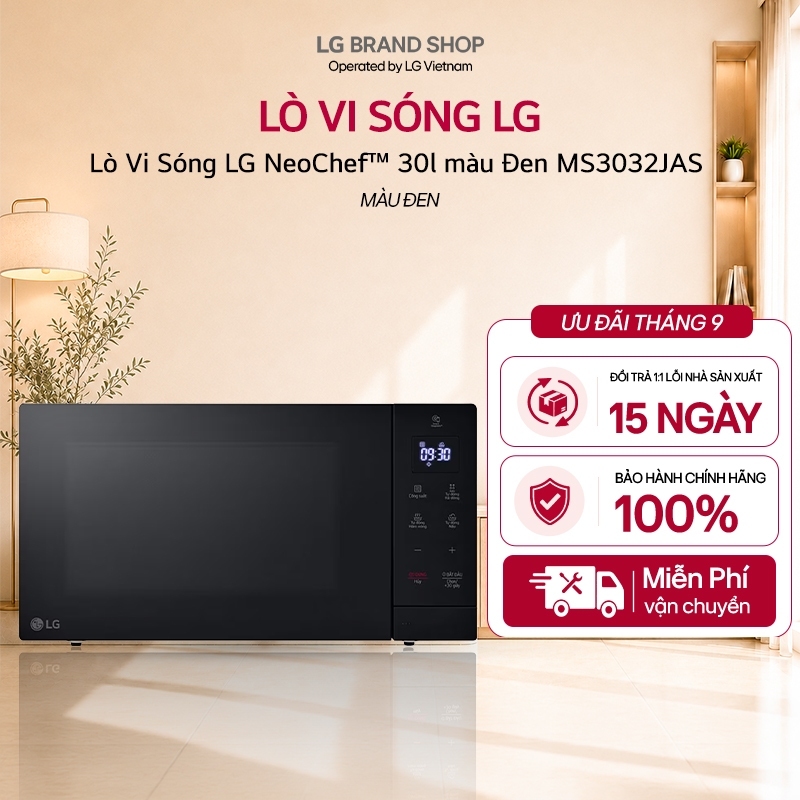 [Chỉ giao miền Bắc] Lò Vi Sóng LG NeoChef™ 30l màu Đen MS3032JAS