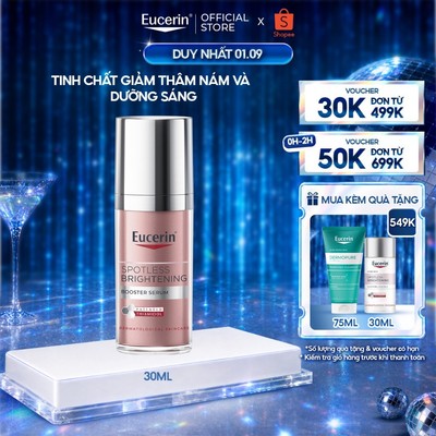 Tinh chất giảm thâm nám & dưỡng sáng Eucerin Spotless Brightening Booster Serum 30ml | Serum mờ thâm sáng da | Skincare