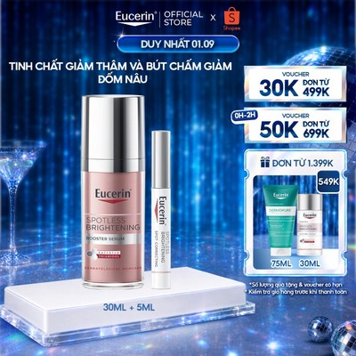 Bộ Tinh chất giảm thâm nám Eucerin Booster Serum 30ml & Bút chấm giảm đốm nâu Spotless Brightening Spot Corrector 5ml