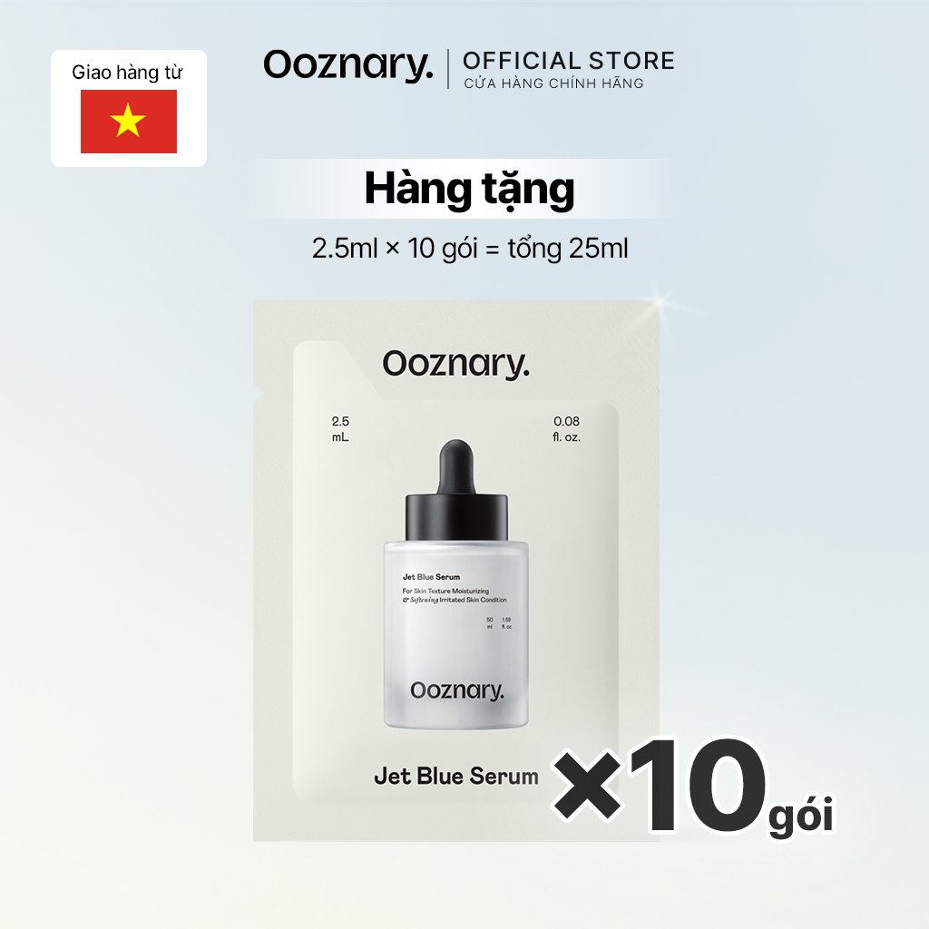 [GIFT][QUÀ TẶNG KHÔNG BÁN][10 Gói] Tinh chất Ooznary Jet Blue Serum 50ml phục hồi hàng rào da (2.5ml