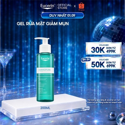 Gel rửa mặt cho da dầu mụn Eucerin® DermoPure Clinical Purifying Cleanser 200ml | Skincare