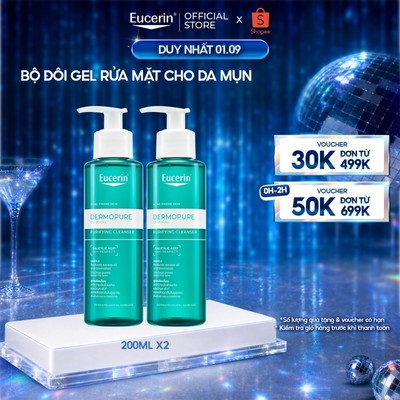 Bộ 2 Gel rửa mặt Eucerin® DermoPure Clinical Purifying Cleanser 200mlx2