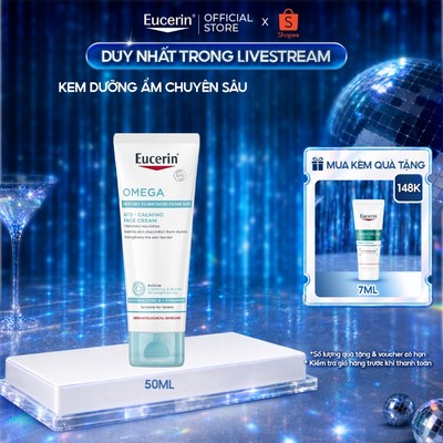 [Hannah x Eucerin] Kem dưỡng ẩm chuyên sâu, tái tạo da nhạy cảm Eucerin AtoControl Face Cream 50ml