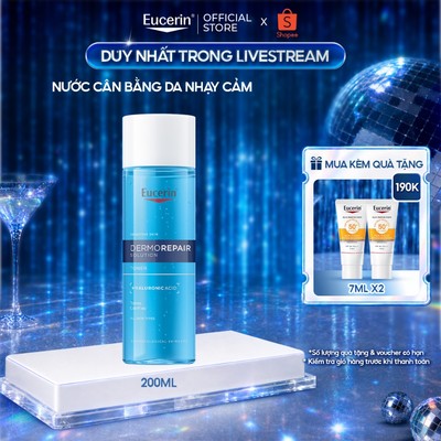 [Hannah x Eucerin] Nước cân bằng cho da nhạy cảm Eucerin DermatoCLEAN Toner 200ml
