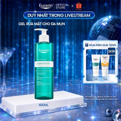 [Hannah x Eucerin] Gel rửa mặt Eucerin® DermoPure Clinical Purifying Cleanser 400ml