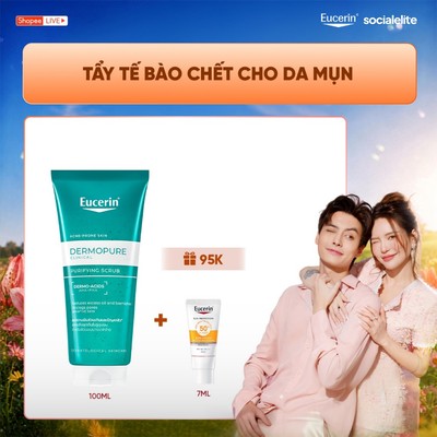 [Tuấn Dương x Eucerin] Tẩy tế bào chết ngăn ngừa mụn Eucerin Pro Acne Scrub 100ml