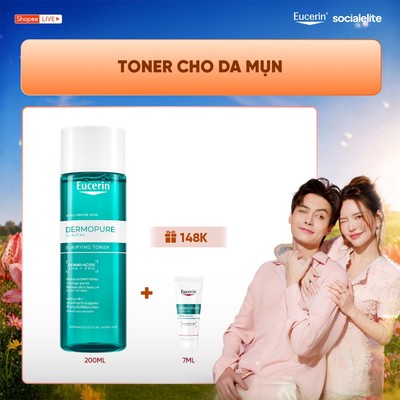 [Tuấn Dương x Eucerin]Nước cân bằng da Eucerin® DermoPure Clinical Purifying Toner 200ml