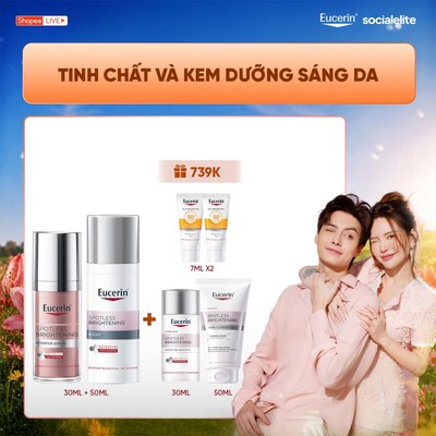 [Tuấn Dương x Eucerin] Bộ Tinh chất giảm thâm nám & dưỡng sáng Booster Serum 30ml + Kem đêm Spotless Brightening 50ml
