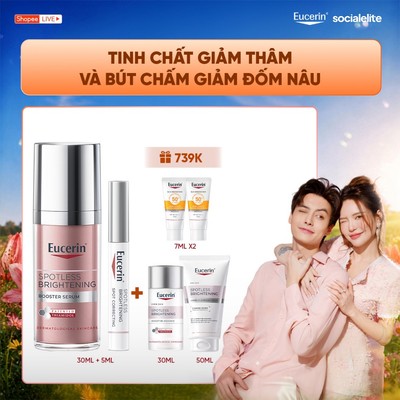 [Tuấn DươngxEucerin]Bộ đôi Tinh chất Eucerin Spotless Brightening Booster30ml&Bút Chấm Spotless Brightening Corrector5ml