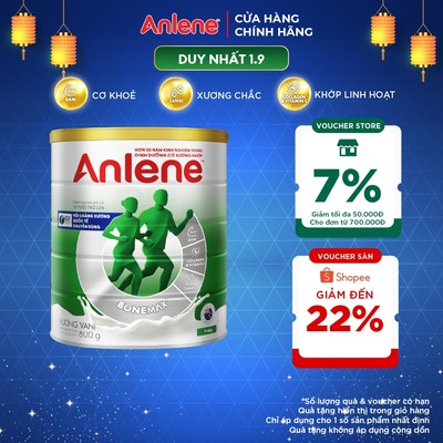 Sữa bột Anlene hương Vani lon 800g ít béo giúp tăng cường cơ xương khớp chắc khỏe