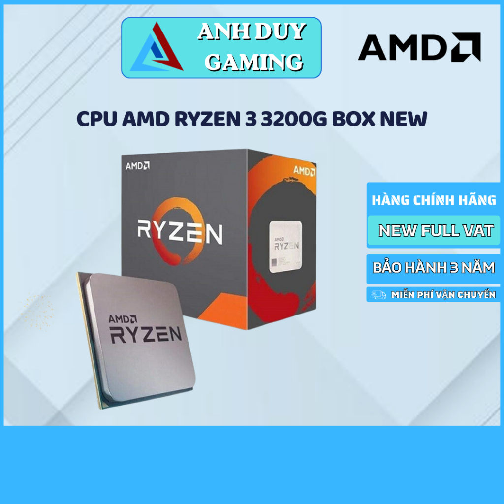 AMD CPU Ryzen 3 3200G Box | New Chính Hãng | Bảo Hành 3 Năm