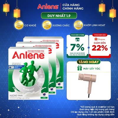 Combo 3 hộp Sữa Bột Anlene Hương Vani 1.2kg