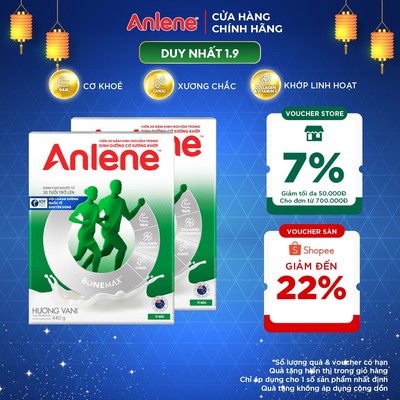 Combo 2 Sữa bột Anlene Gold Movepro Hộp 440g - Vani (trên 40 tuổi)